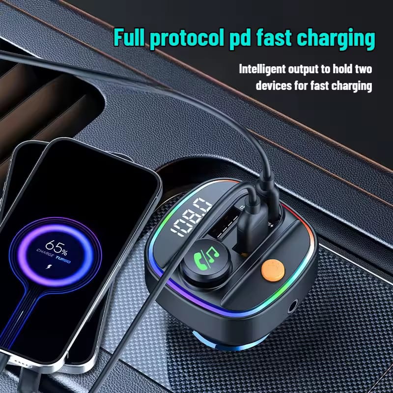 Alternative view of Bluetooth 5.3 Car FM Transmitter